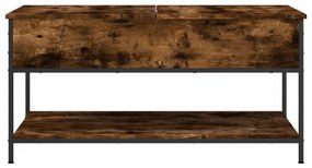 Mesa de centro 100x50x50cm deriv. madeira/metal carvalho fumado