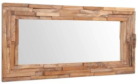 Espelho decorativo em teca 120x60 cm retangular