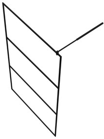 Divisória de chuveiro vidro transparente ESG 115x195 cm preto