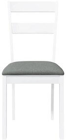 Cadeiras de jantar com almofadões 2 pcs madeira maciça branco