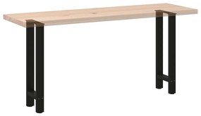 Pés de mesa de console pretos 2 peças 38x(72-73) cm aço
