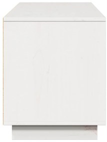 Móvel de TV 156x37x45 cm madeira de pinho maciça branco