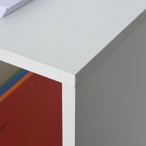 Armário para Escritório de Impressora com Espaço de Armazenamento e Rodas 100x 40 x 71 cm branco