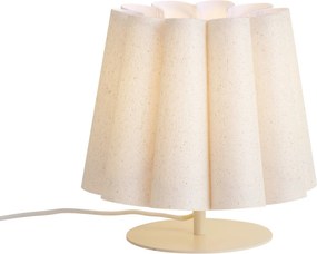 Candeeiro de Mesa Japandi Bege com Abajur de Tecido 22cm - Jenni