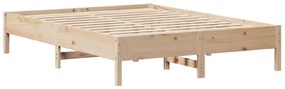 Cama sem colchão 140x200 cm madeira de pinho maciça