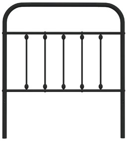 Cabeceira de cama 80 cm metal preto