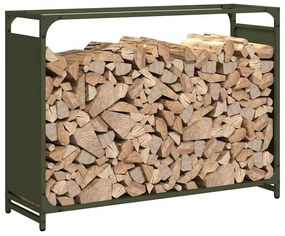 Suporte para lenha aço laminado a frio verde azeitona