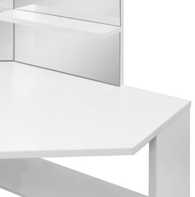 Mesa de maquilhagem/toucador de canto branco