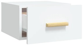 Mesa de cabeceira montagem na parede 35x35x20 cm branco