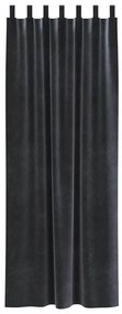 Cortinas Blackout vidaXL com Laços de Suspensão 2 pcs Cinza Escuro Vel