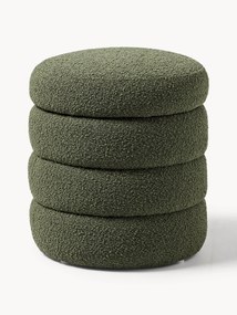 Bouclé Upholstered Stool Alto with Storage Space