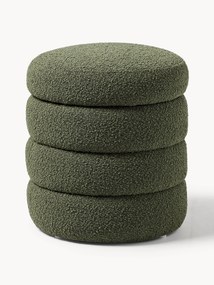 Pufe em bouclé com arrumação Alto