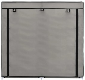 Sapateira com cobertura 115x28x110 cm tecido cinzento