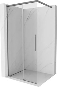 Mexen Rox parede de duche Walk-in 120 x 200 cm, transparente 8 mm, metal de arma - 8C2-120-003-95-00