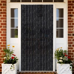vidaXL Cortina anti-insetos 90x220 cm chenille antracite