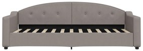 Sofá-cama com colchão 80x200 cm tecido cinzento-acastanhado