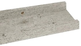 Prateleiras de parede 4 pcs 60x9x3 cm cinzento cimento