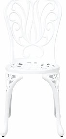 Conjunto de Bistrô de Jardim 3 Peças vidaXL Alumínio Fundido Branco