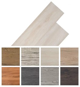 Tábuas soalho PVC não-autoadesivo 5,26 m² 2 mm carvalho branco
