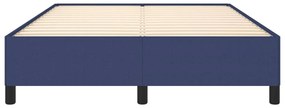 Estrutura de cama sem colchão 140x200 cm tecido azul