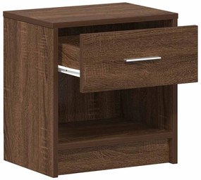 Mesa de cabeceira com gaveta 39x28x41 cm carvalho castanho