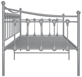 Sofá-cama 90x200 cm metal cinzento