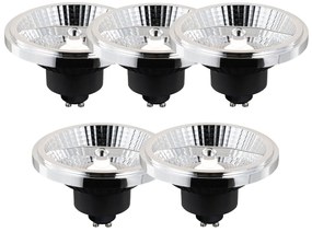 Conjunto de 5 Lâmpada LED Inteligente GU10 Regulável AR111 10W 700lm 2200-6500K