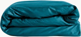 Capa de edredão em cetim de algodão Petrol Blue