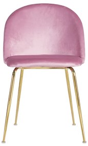Pack 6 Cadeiras Golden Dalnia Veludo - Rosa