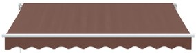 Toldo retrátil manual 300x250 cm castanho