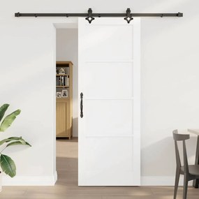 Porta Deslizante com Conjunto de Ferragens "ORKDAL" Branca Madeira Sól