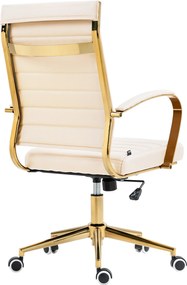 Cadeira de escritório de Couro Sintético Havana Creme