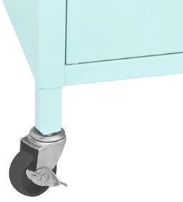 Armário de arrumação aço 60x35x56 cm verde-hortelã