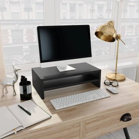 vidaXL Suporte para monitor 42x24x13 cm derivados de madeira preto