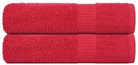 vidaXL Toalhas de mãos 2 pcs 50x100 cm 360 gsm 100% algodão vermelho