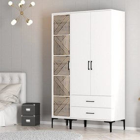 Roupeiro Kumsal PT – Branco – 120x47,5x201,4 cm