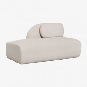 Módulo Divã Esquerdo Para Sofá Modular Em Chenille Coquette Chenille Bege Creme - Sklum
