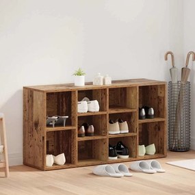 vidaXL Banco para Sapatos Madeira antiga 103 x 30 x 54.5 cm