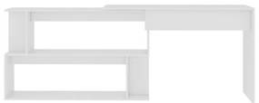 Secretária de canto 200x50x76 cm derivados de madeira branco