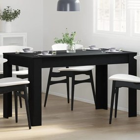 Mesa de Jantar vidaXL Preta de Carvalho 140x74,5x76 cm em Madeira Reconstituída
