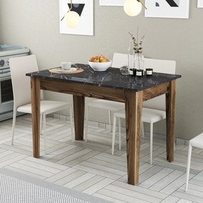 Mesa de Cozinha Kiev – Noz e Preto – 110x75x72 cm