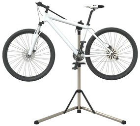 Suporte p/ reparar bicicletas ajustável 102-160 cm alumínio