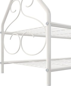 Cabide Guarda Roupa vintage com sapateira 92 x 173 x 41 cm bege
