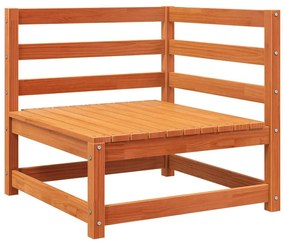 Sofá de 3 lugares para jardim pinho maciço castanho-mel