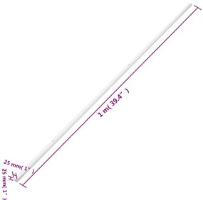 Calhas para cabos 25x25 mm 30 m PVC