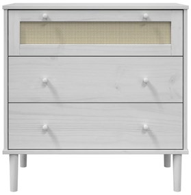 Armário de gavetas SENJA 80x40x80 cm pinho maciço branco