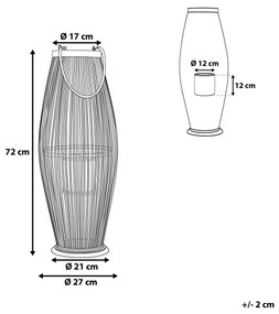 Lanterna decorativa preto 72 cm TAHITI Beliani