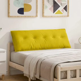 vidaXL Travesseiro para Costas Amarelo 140 x 50 cm