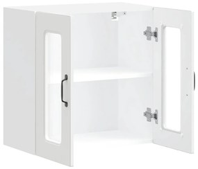Armário de parede de cozinha porta vidro Kalmar branca