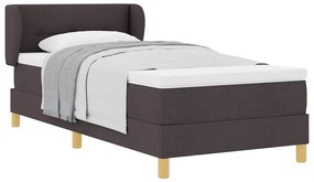 Cama Box com Colchão vidaXL - Castanho Escuro - 100x200 cm - Tecido
